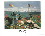 Claude Monet (Garden at St. Adresse) Art Print Poster Photo