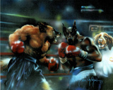 Dogs Boxing (Sports) Art Print Poster Print