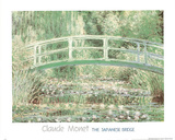 Claude Monet (Japanese Bridge at Giverny) Art Print Poster Posters