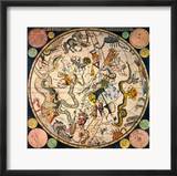 Celestial Hemisphere, 1790 Innrammet Giclee-trykk av James Barlow Celestial Hemisphere, 1790 Innrammet Giclee-trykk av James Barlow