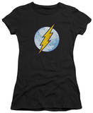 Juniors: The Flash - Flash Neon Distress Logo Shirts