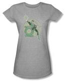 Juniors: Green Lantern - Retro Lantern Iron On T-shirts