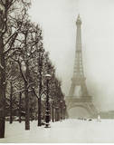 Paris In The Snow (Eiffel Tower) Art Poster Print Prints