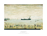 Waiting for the Tide Kunst von Laurence Stephen Lowry