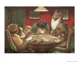 C.M. Coolidge Waterloo Dogs Playing Poker Art Print Poster Print