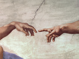 Hands of God and Adam Autocollant mural par Michelangelo 