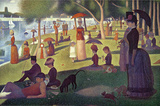 Tarde de domingo en la isla de la Grande Jatte Vinilos decorativos por Georges Seurat