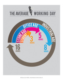 The Average Working day Posters by Stephen Wildish