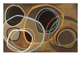 14 Friday II - Brown Circle Abstract Giclee Print by Jeni Lee