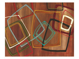 Twenty Tuesday II - Brown Square Abstract Reproduction procédé giclée par Jeni Lee