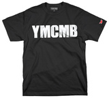 YMCMB - White Print on Black (Slim Fit) Shirt