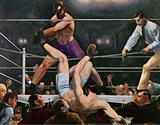 Dempsey and Firpo Veggoverføringsbilde av George Bellows