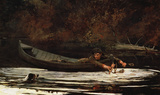 Hound and Hunter Autocollant mural par Winslow Homer