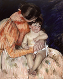 Mère et enfant Autocollant mural par Mary Cassatt