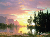 Yosemite Valley Wall Decal by Albert Bierstadt