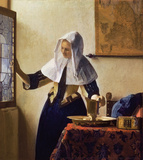 Young Woman with a Water Jug Mode (wallstickers) af Johannes Vermeer Young Woman with a Water Jug Mode (wallstickers) af Johannes Vermeer