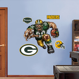 Green Bay Packers Die Cut RB Liquid Blue Wall Decal