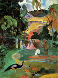 Matamoe, or Landscape with Peacocks Wall Decal by Paul Gauguin