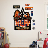 Superbowl 44 Champs Logo Saints Wall Decal