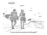 "So, when do you hear back from the Chia people?" - New Yorker Cartoon Premium Giclee Print by Michael Crawford