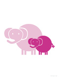 Pink Baby Elephant Posters by Avalisa 