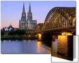 Kölner Dom mit Deutzer Brücke Poster par Rolf Fischer