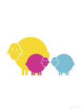 Multi Baby Sheep Prints by Avalisa 