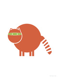 Orange Raccoon Posters by Avalisa 
