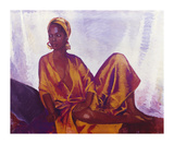 Sheila in Gold Ensiluokkainen giclee-vedos tekijänä Boscoe Holder Sheila in Gold Ensiluokkainen giclee-vedos tekijänä Boscoe Holder