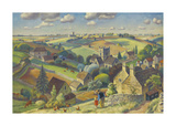 Cotswold Pattern Premium Giclee Print by Adrian Allinson