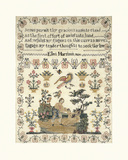 Sampler with Child and Dog Premium Giclee Print by Ellen Harrison