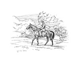 Warrior On the Way Up To the Downs Reproduction procédé giclée Premium par Sir Alfred Munnings