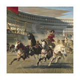 The Chariot Race, Detail Reproduction procédé giclée Premium par Alexander Von Wagner
