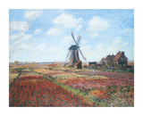 Champs de Tulipes Premium Giclee Print by Claude Monet