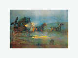The Night Mail, a Hundred Years Ago Premium Giclee Print by Cecil Aldin