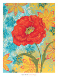 Sunset Poppy Poster von Kate Birch
