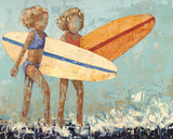 Bikini Surf Print by Rebecca Kinkead