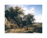 The Village Team Premium Giclee Print by Walter Williams