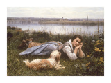 Reverie, 1866 Premium Giclee Print by Daniel Ridgeway Knight