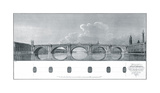 Design for a Stone Bridge Premium Giclee-trykk av James Basire