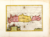 L'Ile de Candie, Anciennement Crete, c1733 Reproduction procédé giclée Premium par Pieter Van Der Aa