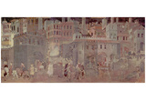 Ambrogio Lorenzetti (Fresco cycle "allegories of good and the bad government" in the council of Nin Prints