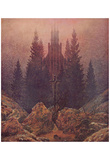 Caspar David Friedrich (Cross and cathedral in the mountains) Art Poster Print Print