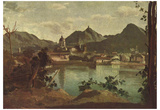 Jean-Baptiste-Camille Corot (City and Lake Como) Art Poster Print Posters