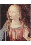 Leonardo da Vinci (Annunciation to Mary detail: Virgin of the Annunciation) Art Poster Print Posters