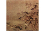 Ma Yuan (Scholar with a servant on a terrace) Art Poster Print Posters