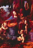 Leonardo da Vinci (Madonna in the rock grotto) Art Poster Print Masterprint