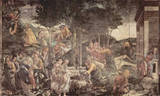 Sandro Botticelli (Frescoes in the Sistine Chapel in Rome, Scene One: The Youth of Moses) Art Poste Masterprint
