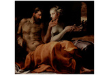 Primaticcio and Francesco (Odysseus and Penelope) Art Poster Print Posters
