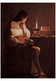 Georges de La Tour (Penitents Maria Magdalena (Magdalena Terfens)) Art Poster Print Prints